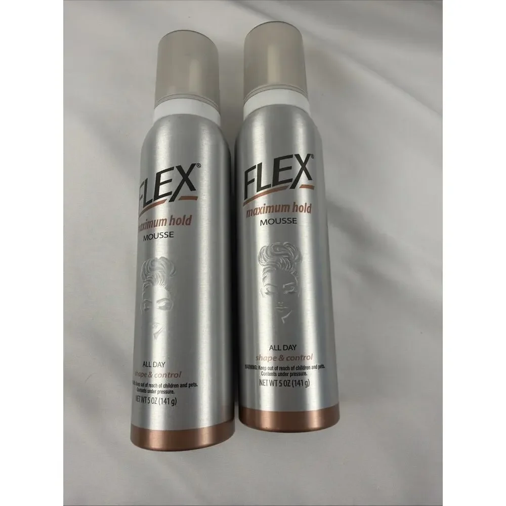 Flex Maximum Hold Mousse All Day Shape and Control 5 oz Lot of 2